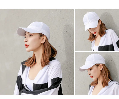 Hat Spring Summer Solid Color Mesh Cap Baseball Cap Autumn Korean Edition Sunscreen Hat Mesh Breathable Peaked Cap