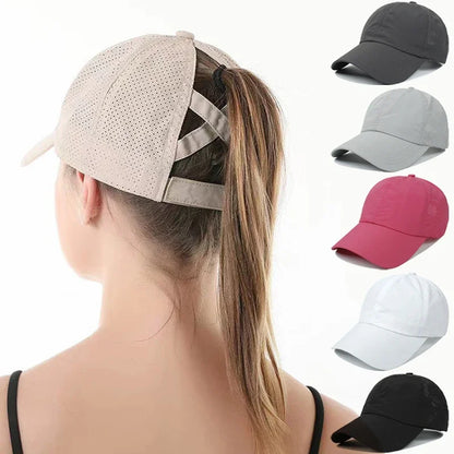 Summer Solid Color Baseball Caps Golf Wear Women Sport
