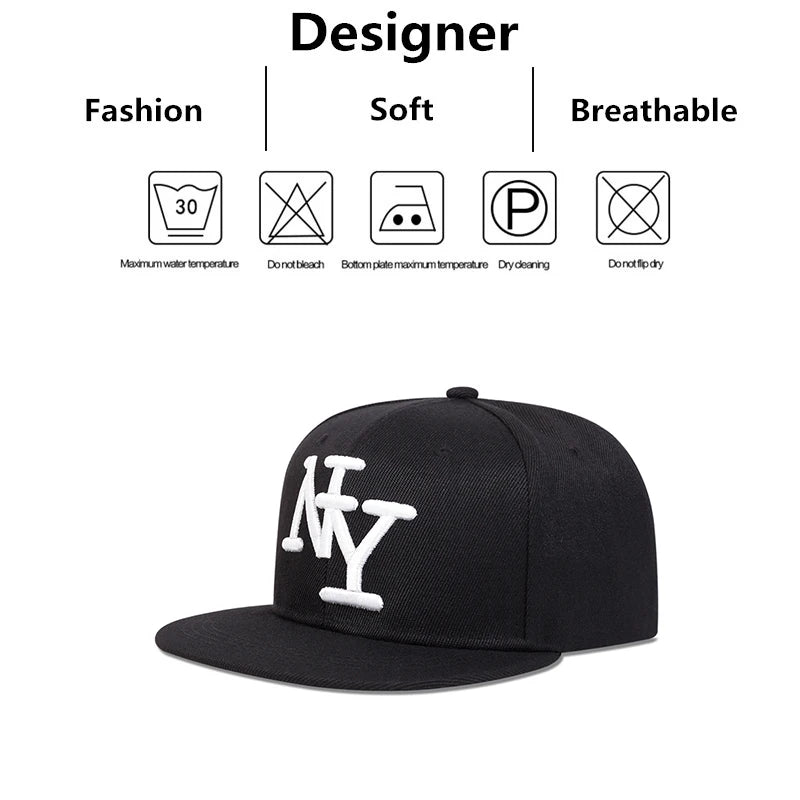 Unisex Letter Embroidery Hip-Hop Hats Spring Autumn Outdoor