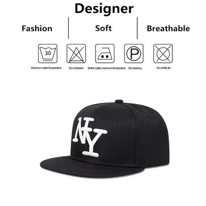 Unisex Letter Embroidery Hip-Hop Hats Spring Autumn Outdoor
