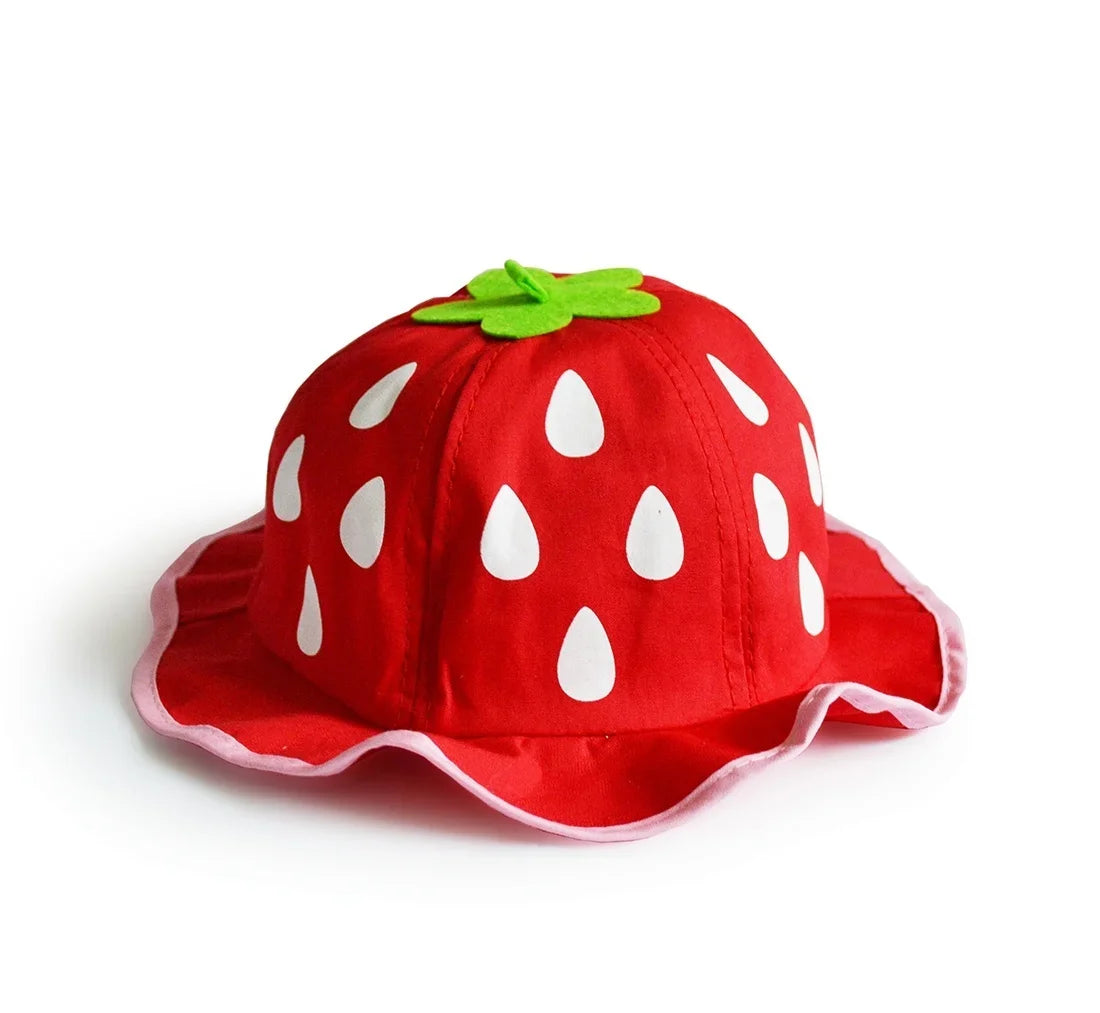 Bucket Hat, Fashion Baby Kids Boys Girls Strawberry Cap Toddler Spring Bucket Hat