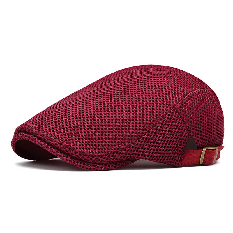 Perforated Mesh Bucket Hat Breathable Beret Women's Korean Style