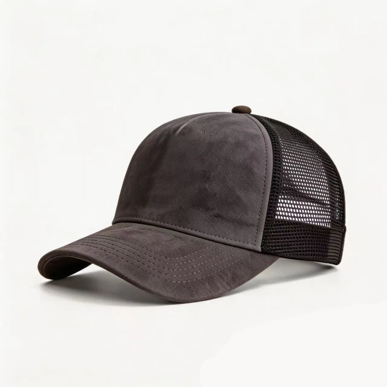 New Summer Mesh Baseball Cap Women Men Solid Suede Cap