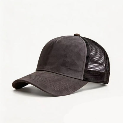 New Summer Mesh Baseball Cap Women Men Solid Suede Cap