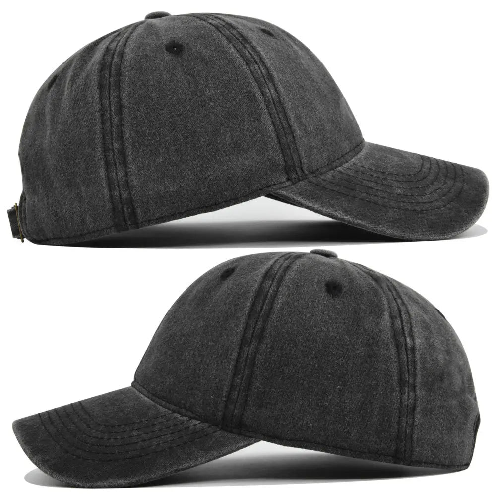 Retro Washed Cotton Baseball Cap Men Women