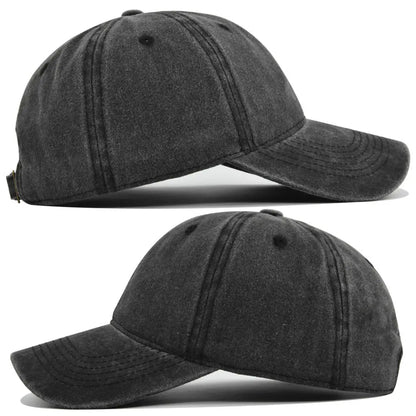 Retro Washed Cotton Baseball Cap Men Women