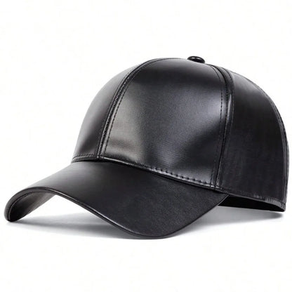 Simple Fashion PU Solid Baseball Cap Casual Caps