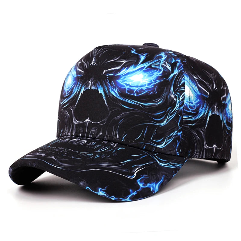 Fashion Creative New Baseball Hat Printed Skeleton Hip Hop Skateboarding Hat Outdoor Daily Decoration Hat Unisex