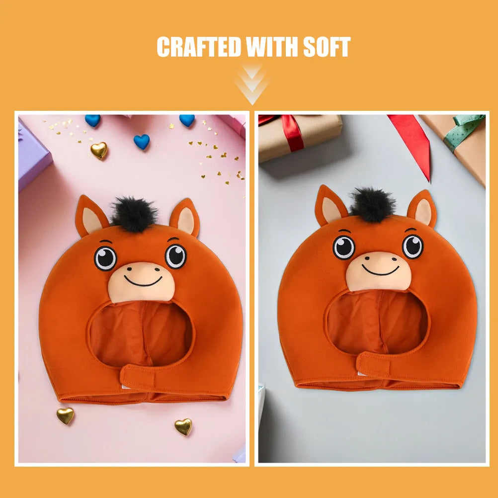 Year Of The Horse Headgear Cartoon Horse Hat For Party Photo Booth Cosplay