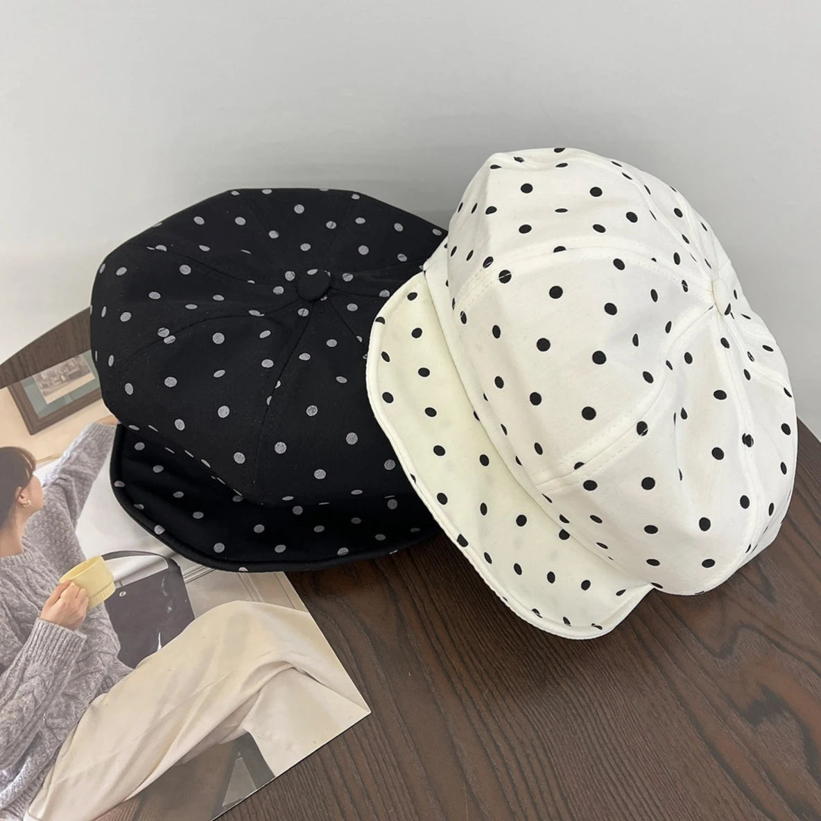 Summer Retro Women's Polka Dot Beret