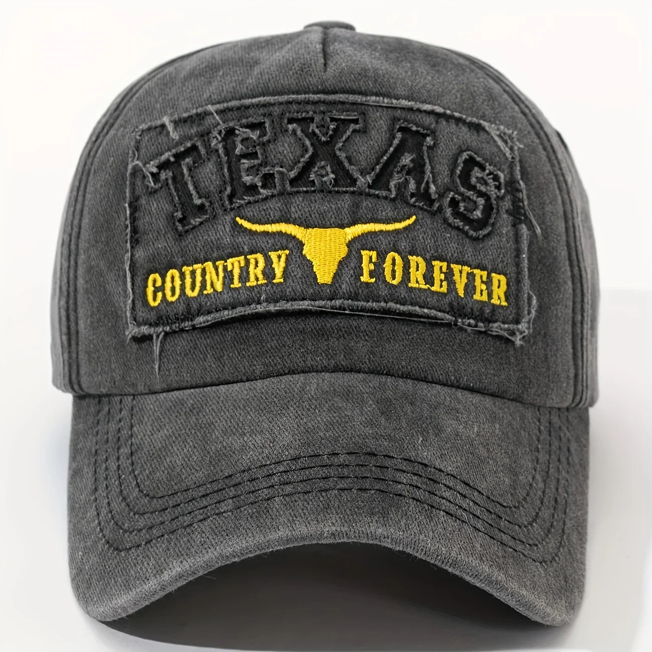 Texas Hollow 3D Patch Vintage Washed Baseball Hat