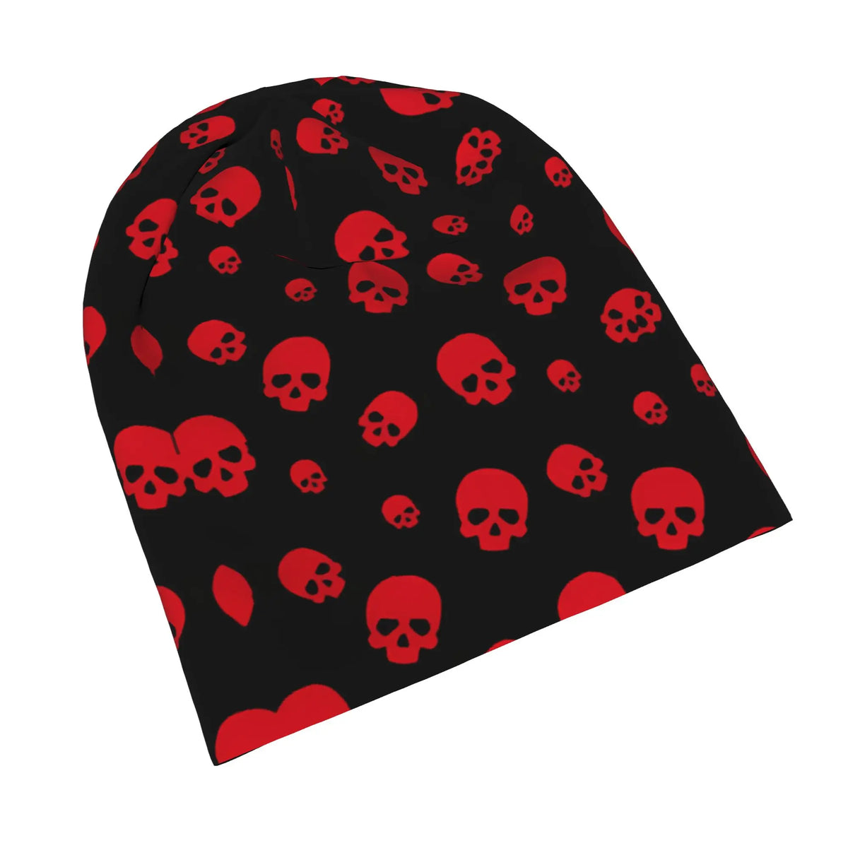 Red Skulls Black Pattern Beanie Hats Bonnet Hats Men Women Vintage Outdoor