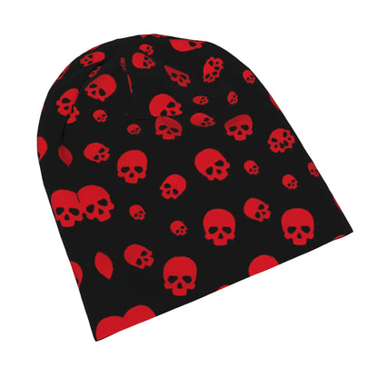 Red Skulls Black Pattern Beanie Hats Bonnet Hats Men Women Vintage Outdoor