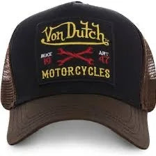 Casual Fashion VON Baseball Cap Breathable Shade Alphabet Embroidery Sunblock Mesh Embroidered DUTCH Trucker Hat