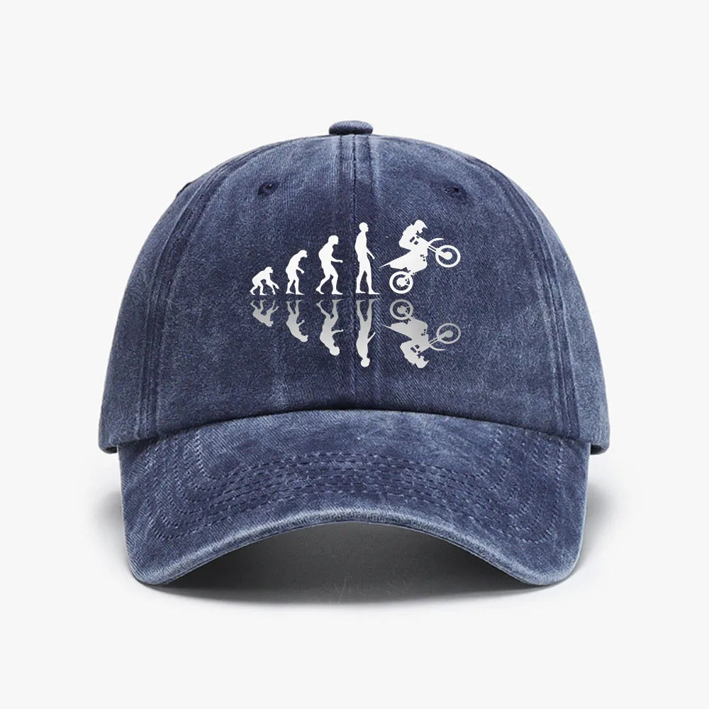 Evolution Biker Unique Print Baseball Cap Summer