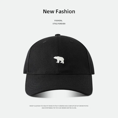 Stylish Bear Embroidered Baseball Cap Sun Protective Breathable Adjustable Ideal Casual Hat Unisex Baseball Cap