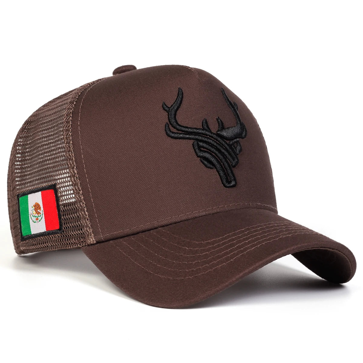 Unisex Antler Embroidery Baseball Net Caps Outdoor Adjustable Casual Hats Sunscreen Hat Sports Cap