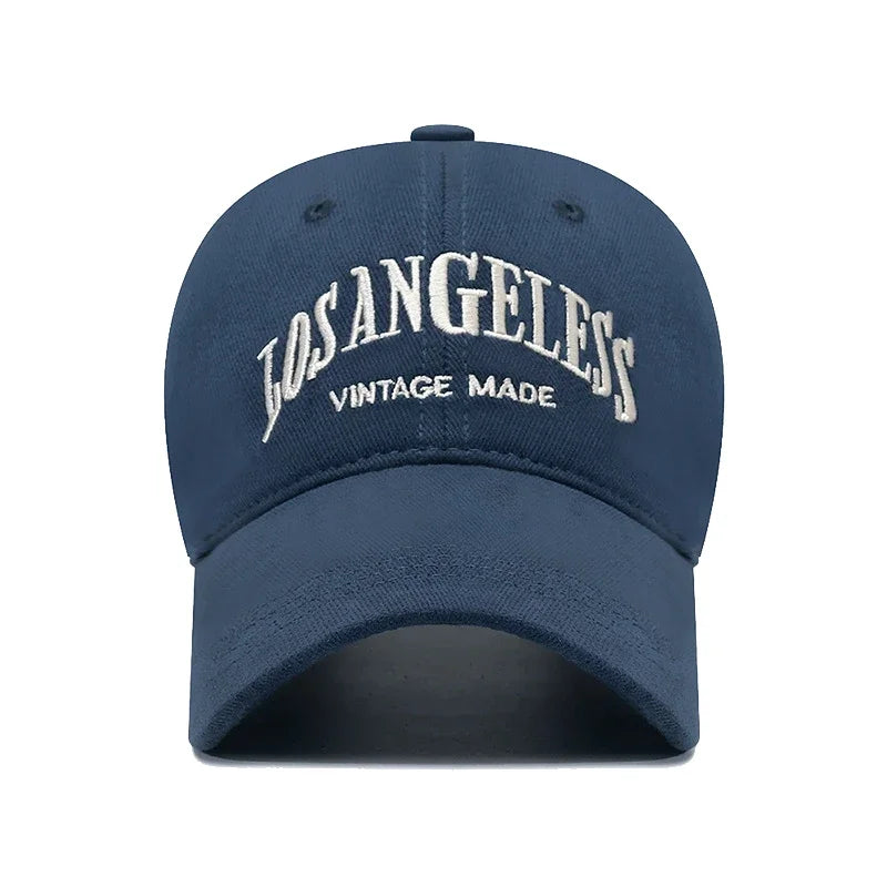 Lettering Embroidery Cotton Hard Top Adjustable Soft Top Baseball Cap