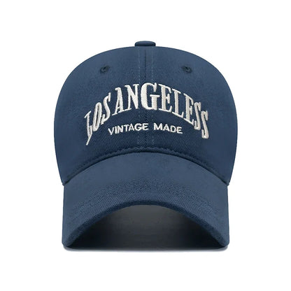 Lettering Embroidery Cotton Hard Top Adjustable Soft Top Baseball Cap