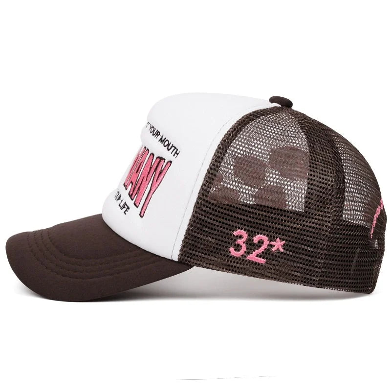 Baseball Hat Walm Vany Side Lipprint Embroidered Street