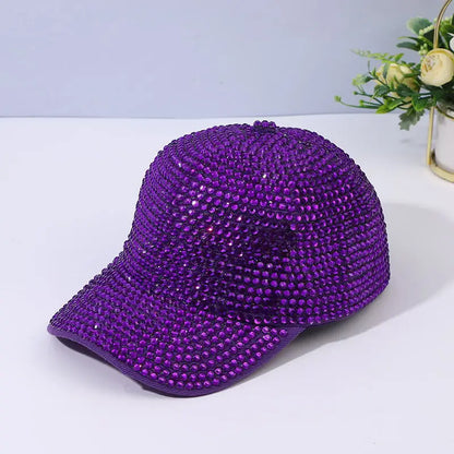 Trendy Full Diamond Handmade Design Baseball Cap