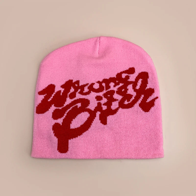 American Color Block Letter Knitted Hats