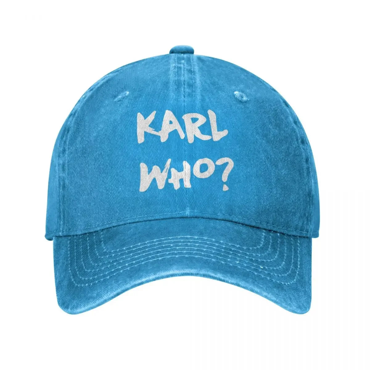 Vintage Karl Who Slogan Baseball Cap Unisex Style