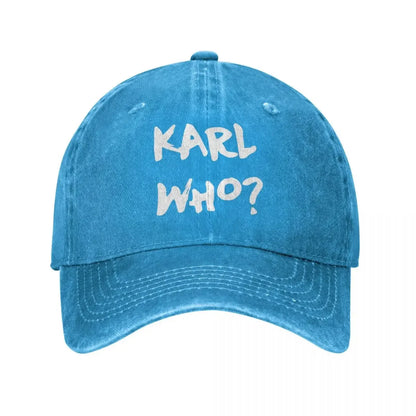 Vintage Karl Who Slogan Baseball Cap Unisex Style