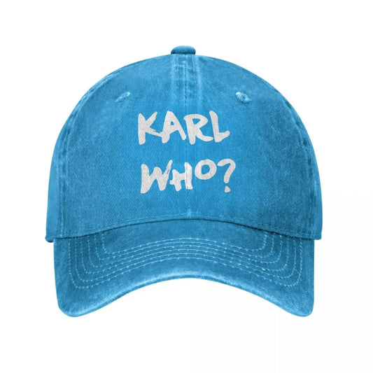Vintage Karl Who Slogan Baseball Cap Unisex Style