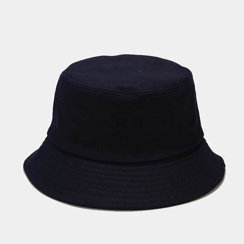 Unisex Simple Summer Solid Cotton Bucket Hat For Women