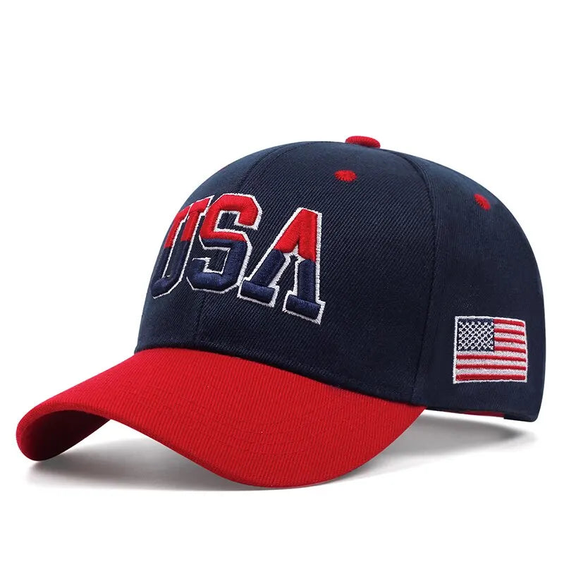 Fashion Fastball Cap Classic USA Embroidered American Flag Baseball Caps For Men Women