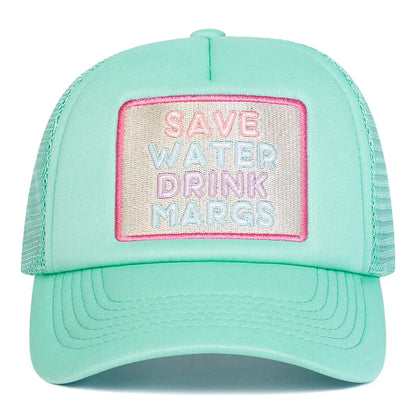 Unisex Drink Margs Embroidery Baseball Net Caps Spring and Summer