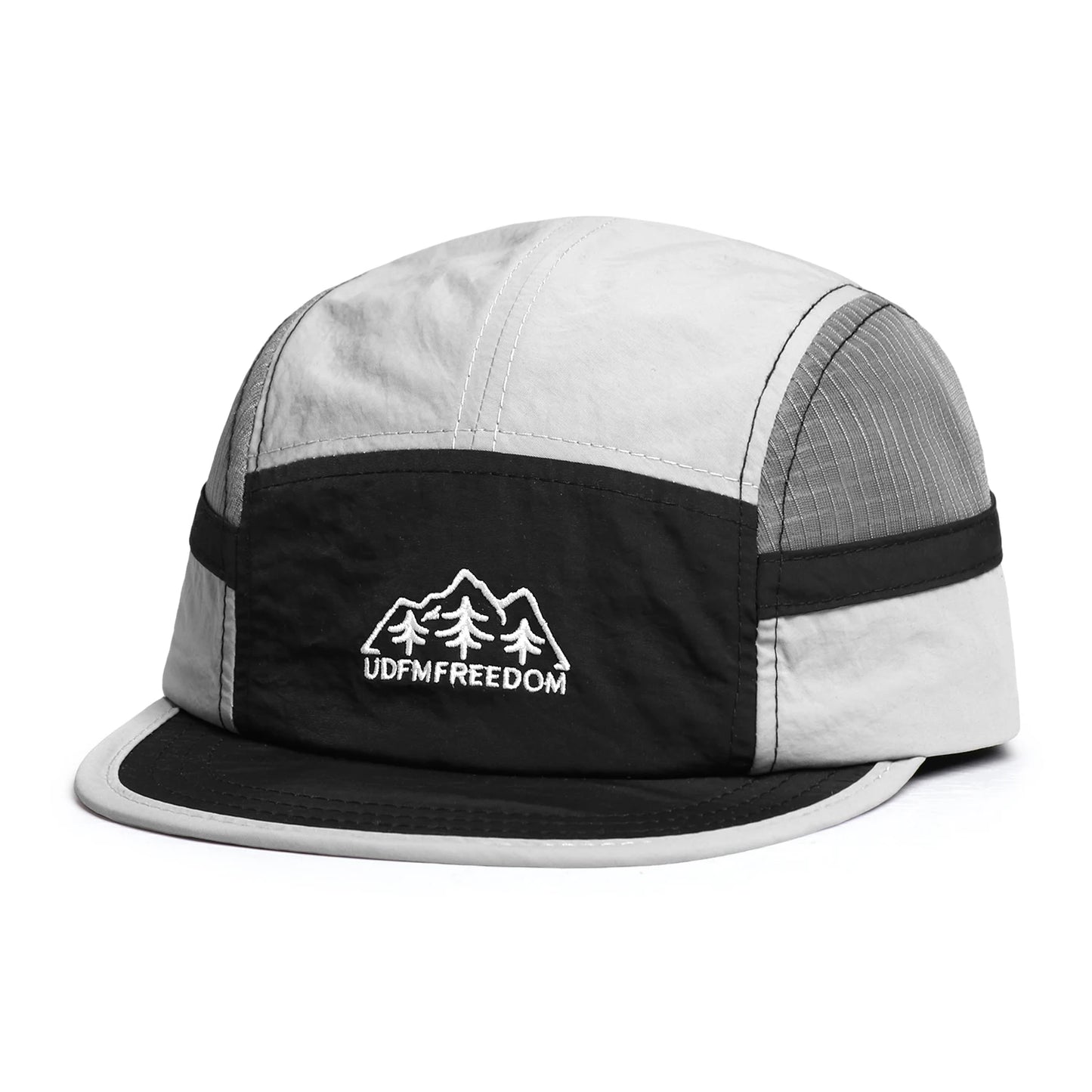 5 Panel Baseball Cap for Men Women, Embroidery Mesh Nylon Quick Dry Breathable