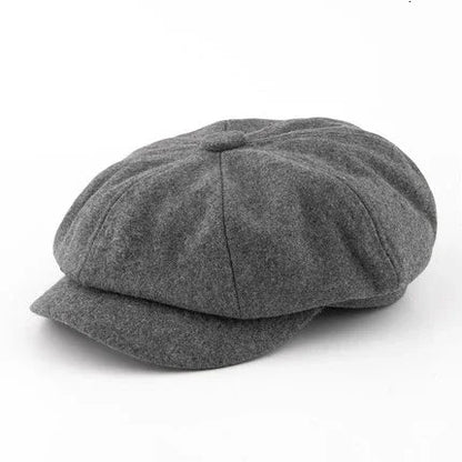 Oversize 62cm Canvas Leather Newsboy Cap