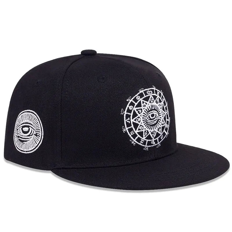 Unisex Eyes Letter Embroidery Hip-Hop Hats