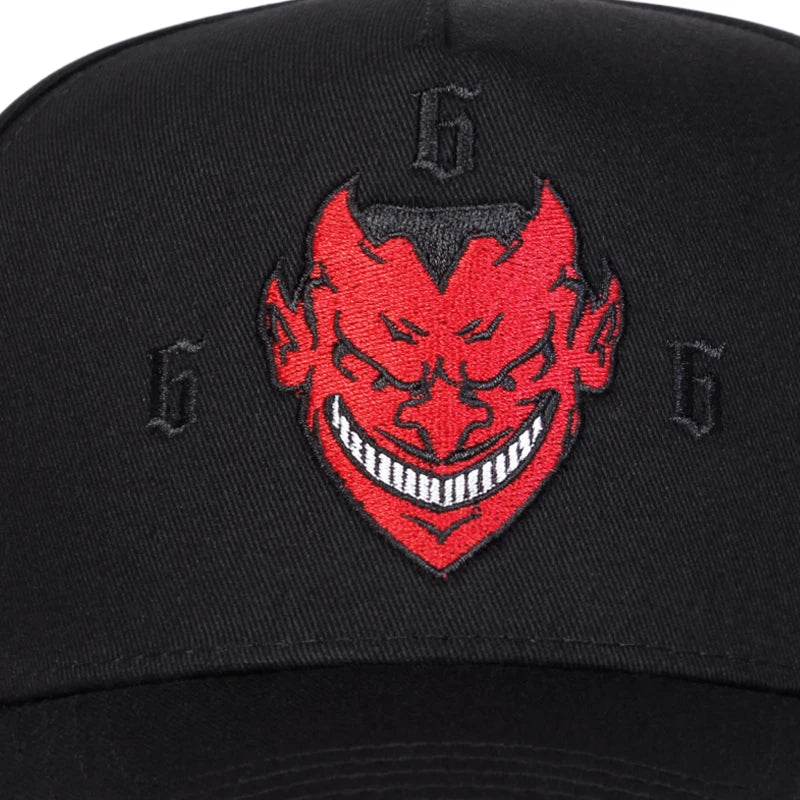 Unisex Red Face Grimace Embroidery Baseball Caps Spring Autumn