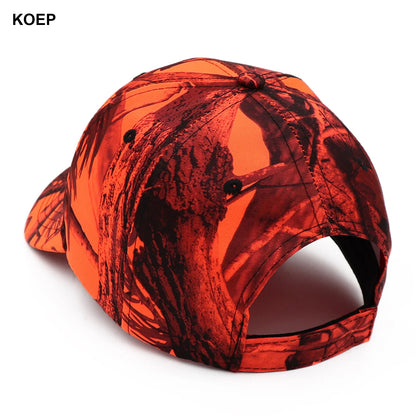 Outdoor Fishing Jungle Orange Camouflage Baseball Cap