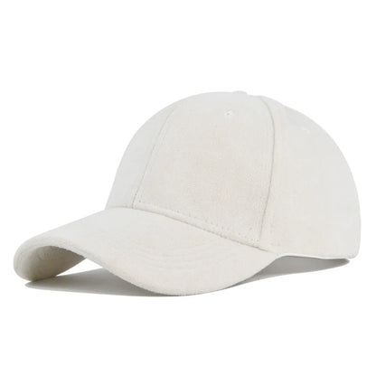 Fashion False Suede Baseball Caps For Men Women Autumn Winter