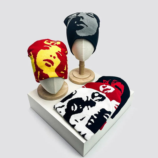 European Style Face Wool Knitted Hats