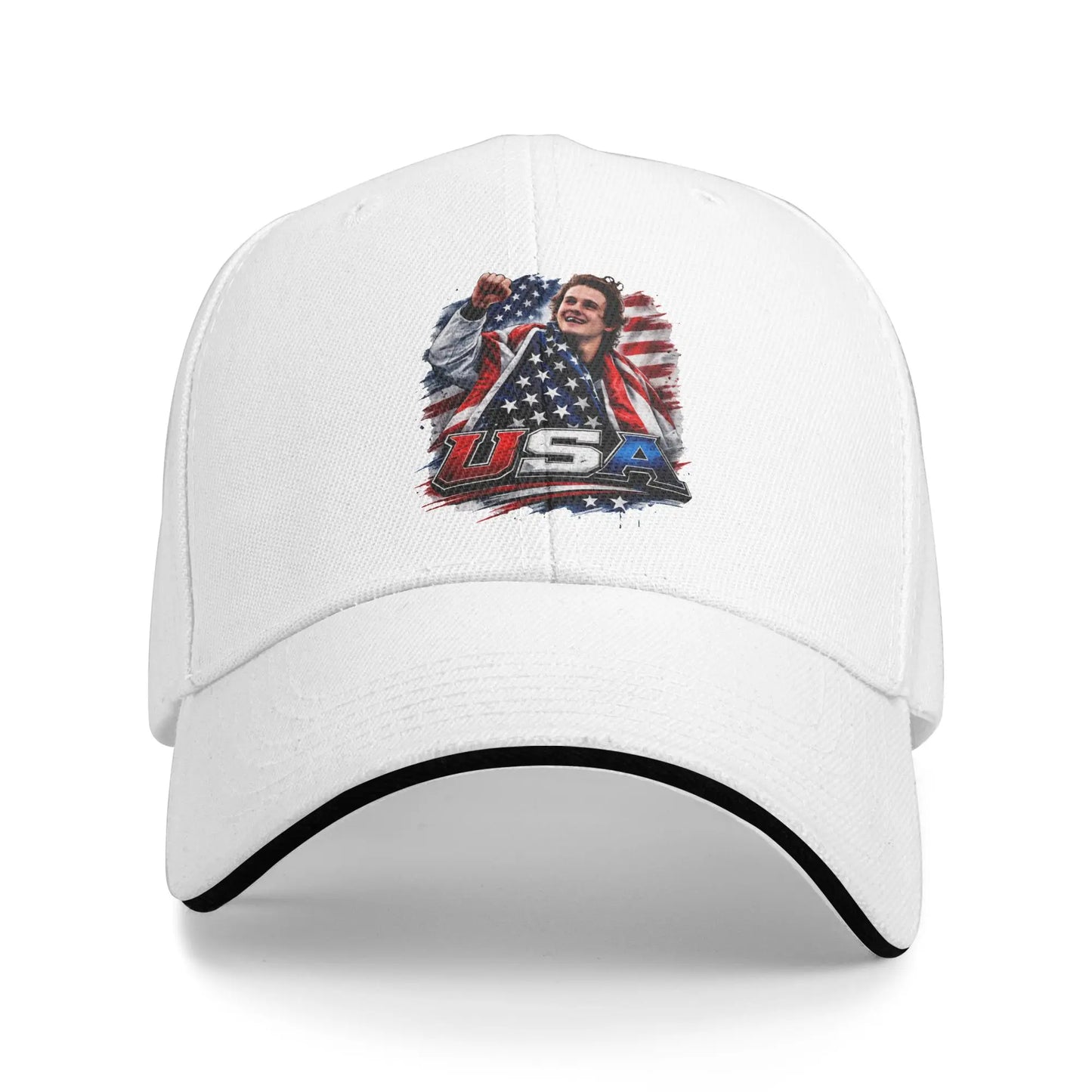 USA Hockey Sandwich Hats Unisex, Popular, Baseball Cap Hats Adjustable
