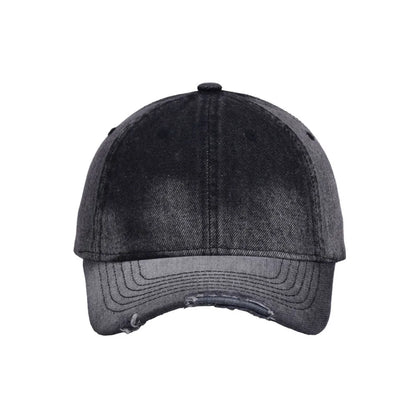 Distressed Tie-Dye Gradient Denim Baseball Cap