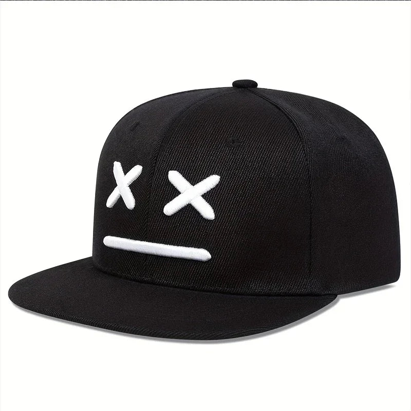 Unisex XX Smiling Face Embroidery Hip-Hop Hats