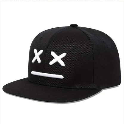 Unisex XX Smiling Face Embroidery Hip-Hop Hats