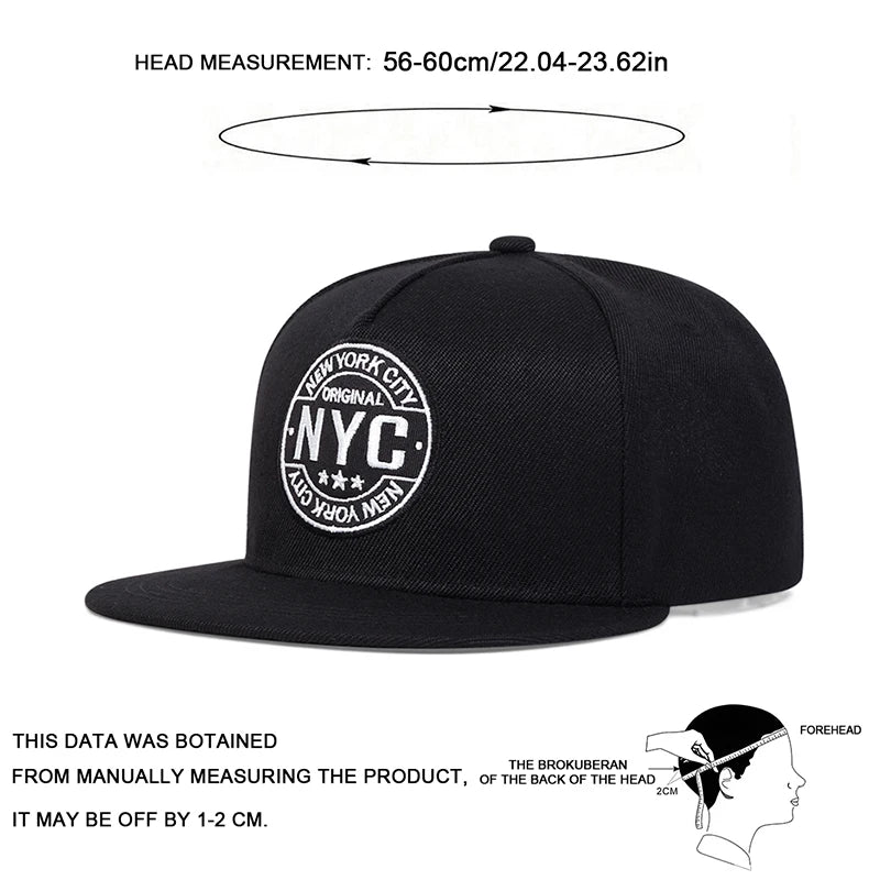 Unisex NEW YORK CITY Letter Embroidery Hip Hop Hats Outdoor Adjustable Sports Casual Baseball Caps