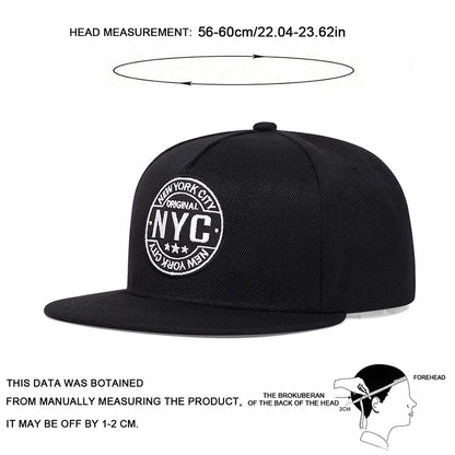 Unisex NEW YORK CITY Letter Embroidery Hip Hop Hats Outdoor Adjustable Sports Casual Baseball Caps