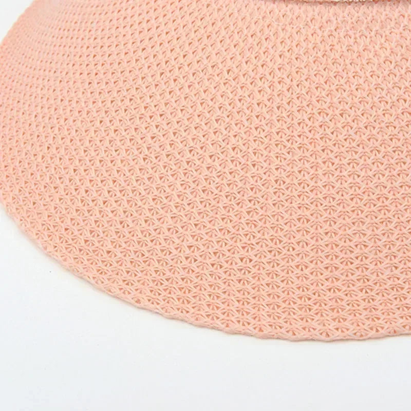 Summer Girls Wide Brim Sun Hat Bowknot Straw Outdoor Sun Protection