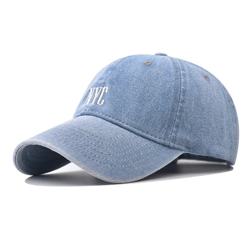 Denim Unstructured Baseball Cap For Men Women