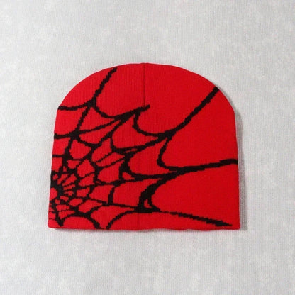 Knitting Spider Web Design Hat Skullies Beanies
