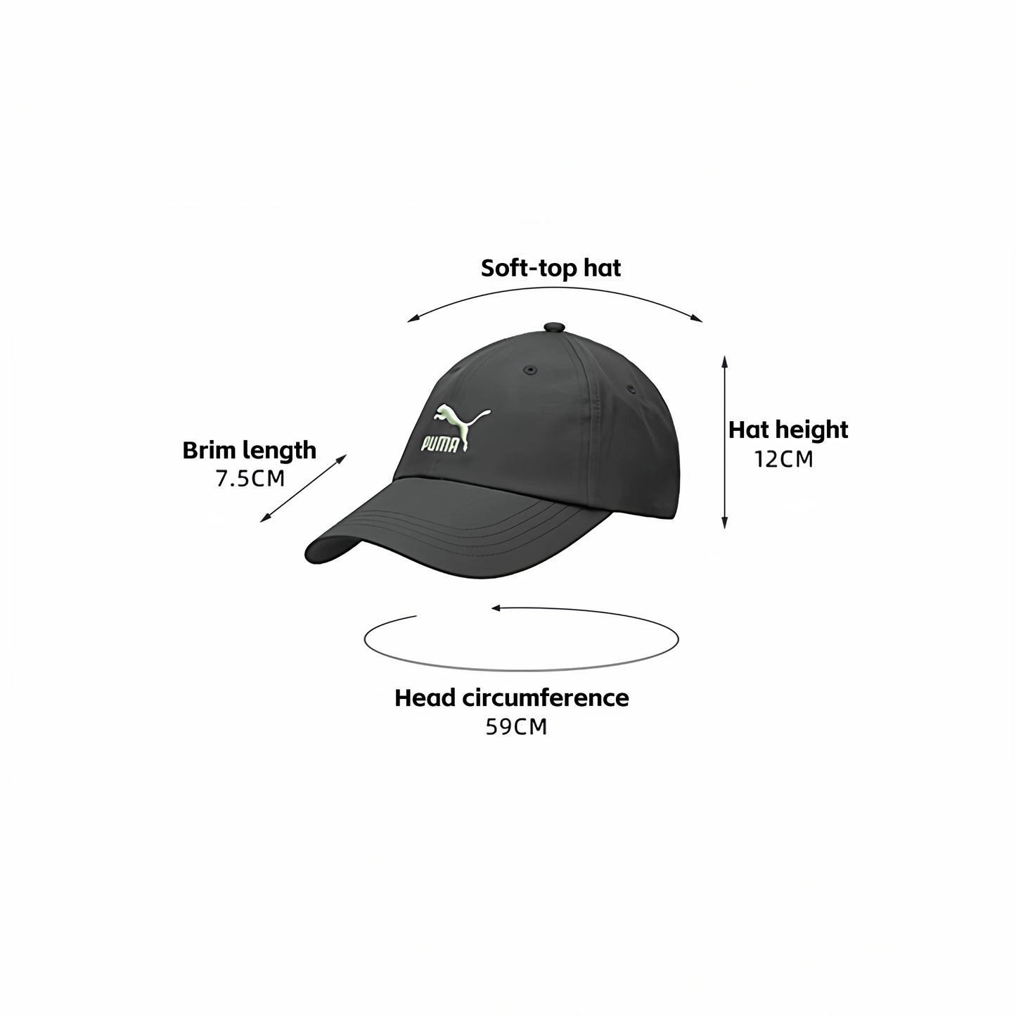 Puma Men's And Women's Casual Fashion Trendy Baseball Cap Outdoor