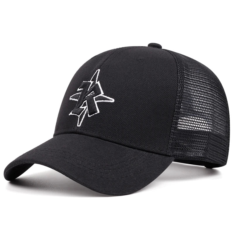 Breathable Mesh Hat R Star Embroidery Street Pop Hip Hop Hat Baseball Hat